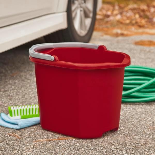 STERILITE 11215806 16Qt Red Dua Spout Pail - Image 3