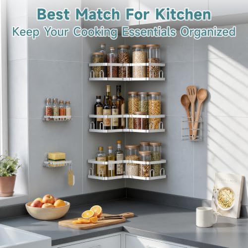 Veken Large Capacity Corner Shower Caddy 6-Pack, Advanced Rustproof Design - Image 5