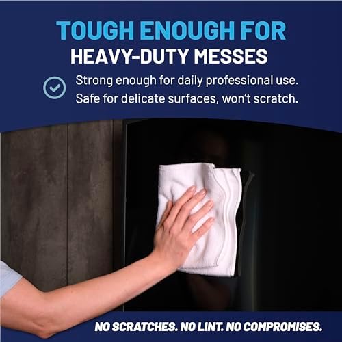 MW Pro Microfiber Cleaning Cloth | White | Size 16" x 16" | All Purpose - Image 6