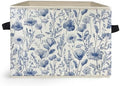 Blue and White Floral Storage Box Bins, Chinoiserie Flower Botanical by Unknown