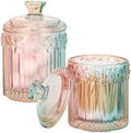 rejomiik 2 Pack Qtip Holder Glass Apothecary Jars by rejomiik