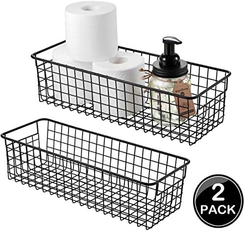 Sheechung Farmhouse Decor Metal Wire Storage Organizer Bin Basket - Image 2
