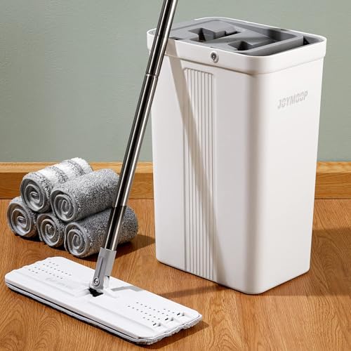 JOYMOOP Flat Mop System, Microfiber Mop and Bucket Set, Household & Commercial by JOYMOOP