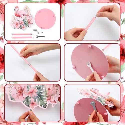 Shimeyao Pink Flamingo Metal Paper Towel Holder Farmhouse Tropical Flamingo - Image 3