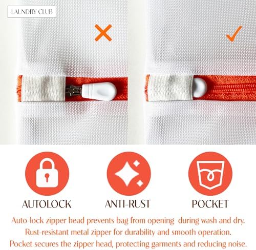 4 Pack Mesh Laundry Bags for Delicates 12inx16in LAUNDRY CLUB® - Image 4