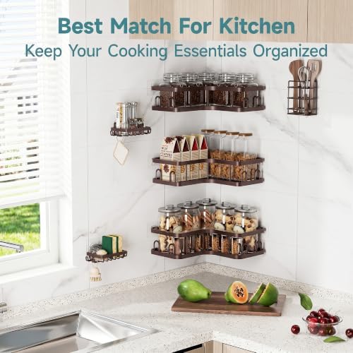 Veken Large Capacity Corner Shower Caddy 6-Pack, Advanced Rustproof Design - Image 6
