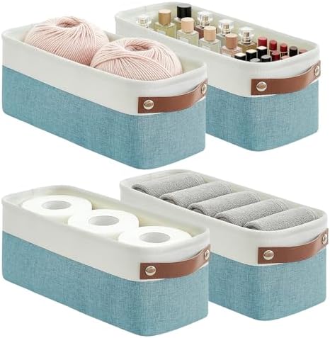 Bagnizer Small Fabric Storage Baskets, Decorative Basket by Bagnizer