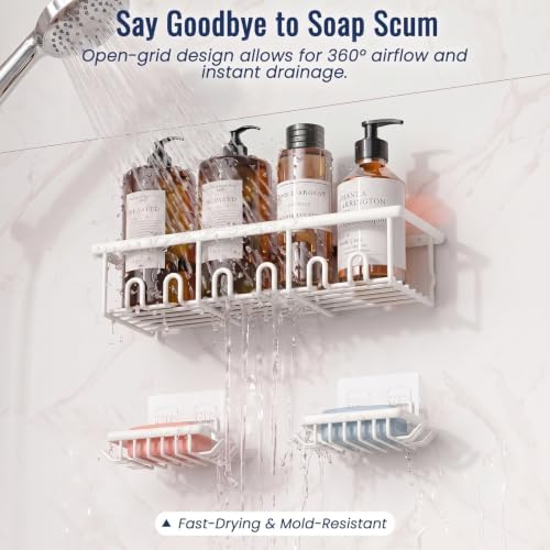 8 Pack Adhesive Rustproof Shower Caddy - Image 5