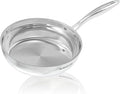 Sunhouse 9.5 Inch Tri-Ply Stainless Steel Frying Pan, Whole-Clad No Coatings Skillet with Stay-cool Handle for Cooking, Durable & Oven Safe to 500°F, Dishwasher Safe, Compatible with All Cooktops