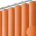 Dynamene Long Waffle Shower Curtain 256 GSM Heavy Fabric 72x78 Burnt Orange by Dynamene