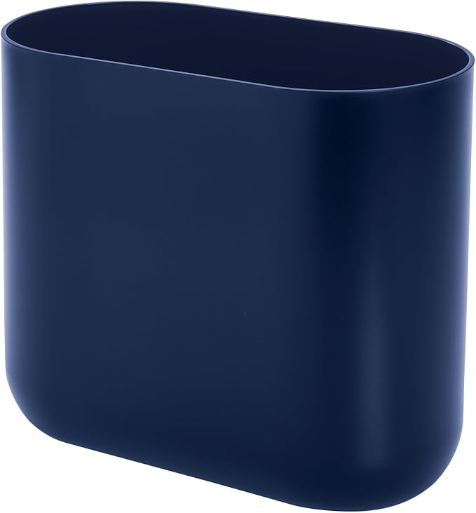 iDesign Small Slim Plastic Bathroom Trash Can - Image 8