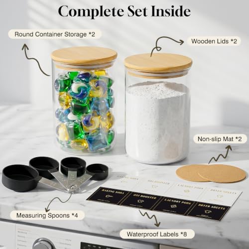 Luxspire Laundry Pods & Powder Container, Laundry Room Organization, 2 Pack - Image 6