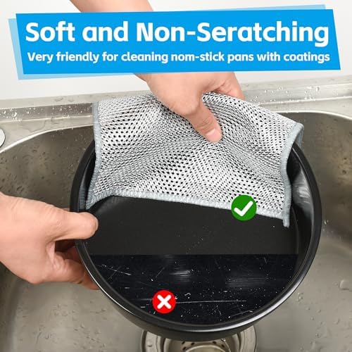 24Pack Multipurpose Wire Dishwashing Rags, Upgrade Non Scratch Wire Dishcloth - Image 5