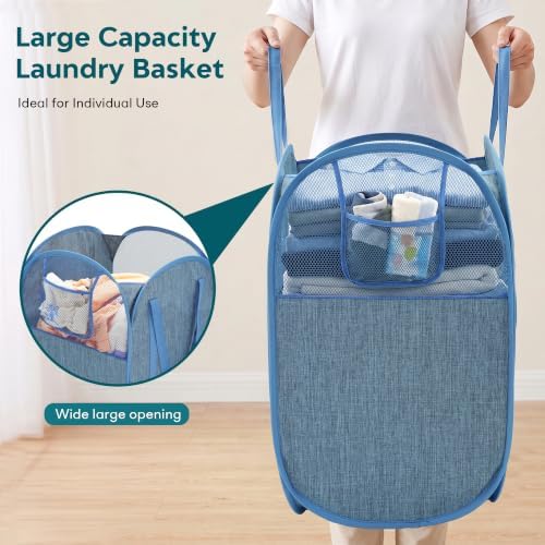 100L Collapsible Laundry Baskets, Foldable Pop Up Hamper - Image 6