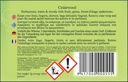 Good Life Cedarwood Scented Sachets | Designed in New Zealand | 12 Sachets - Image 6