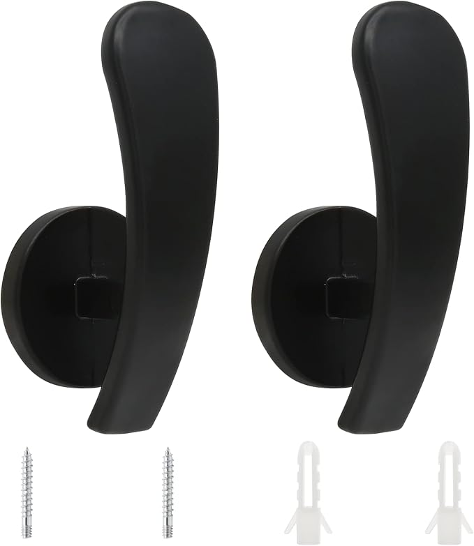 Curtain Tieback Hooks, 2 Pack | Wall Mounted, Decorative Holdback Hooks by Rierdge