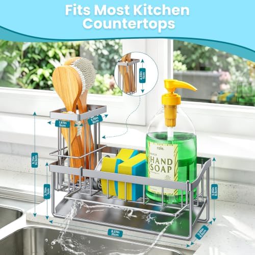 PKBD Self-Draining Sink Caddy – Holds Sponge & Dishcloth - Image 2