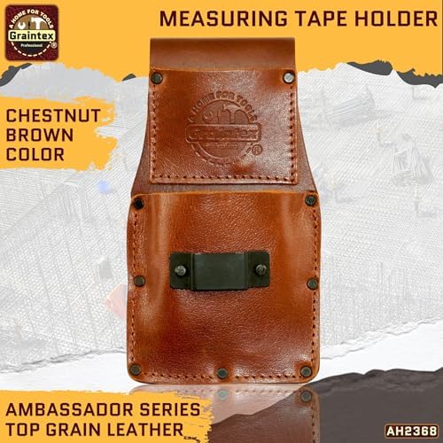 Graintex Ambassador Series Measuring Tape Holder Top Grain Leather, Measuring - Image 2