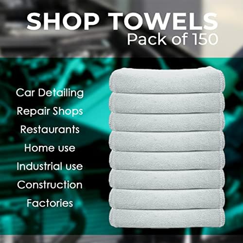 Avalon Towels Cotton Shop Rags – Size 12x14 Inches Cleaning Rags – Absorbent - Image 7