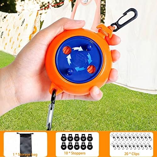 Camping Retractable Clothesline, Adjustable 32ft/10M Camping Clothesline - Image 3