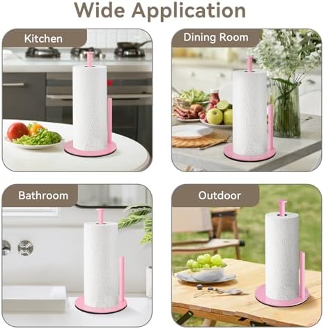 Pink Paper Towel Holder, Stainless Steel, - Image 7