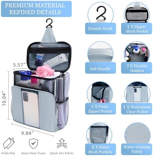 Dorm Room Essentials for College Students Girls Boys Guys, Shower Caddy - Image 3