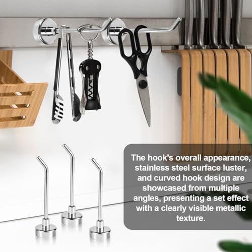Gosknor 8pcs Large Magnetic Hooks, 2.2lb 7.1cm/2.8in Long - Image 3