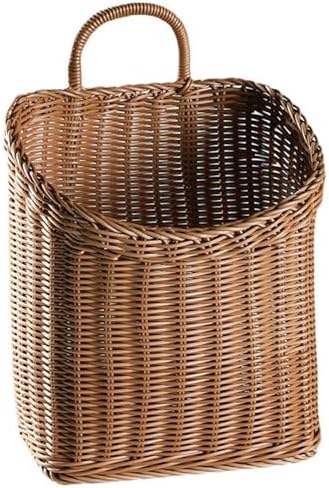 Woven Hanging Wicker Basket for Door, Handmade Rattan Hanging Wall Baskets for by Unknown