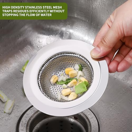 2Pcs Kitchen Sink Drain Strainer, Stainless Steel Kitchen Sink Strainer - Image 3