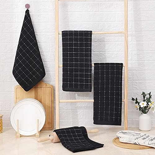 Homaxy 100% Cotton Terry Kitchen Towels, 4 Pack - Image 6