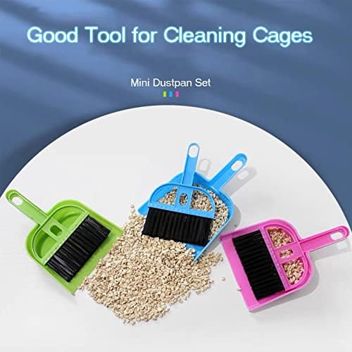 SEIS 3 Pack Hamster Mini Dustpan and Broom Set Guinea Pig Classical Besom - Image 5