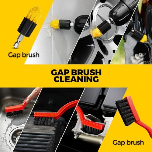 Holikme 22Pack Drill Brush Attachments Set, Scrub Pads & Sponge, Buffing Pads - Image 5