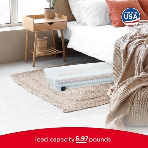 Rubbermaid 68 Quart Under the Bed Low Profile Storage Boxes - Image 5