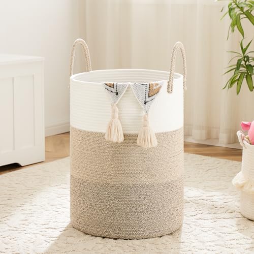 Artfeel Laundry Basket, Woven Cotton Rope Laundry Hamper, 80L by Artfeel