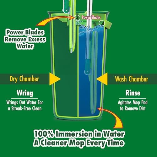 Libman Rinse 'n Wring Mop and Bucket System, 2 Microfiber Pads Included - Image 4