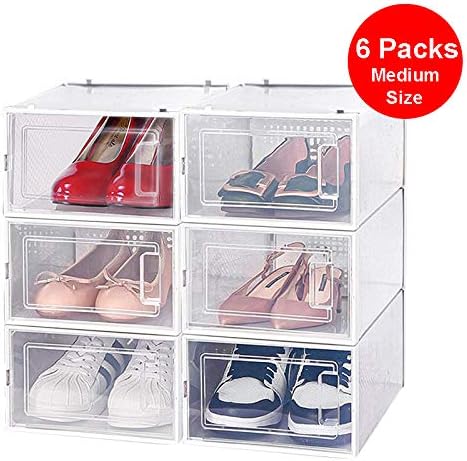 AJP Distributors 6 Collapsible Stackable Shoe Organizer Racks - Image 6