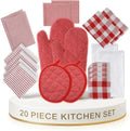 LANE LINEN Cotton Kitchen Towels and Dishcloths 20 Pack by LaneLinen