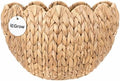 iEGrow Wicker Wall Basket, Scalloped Wall Basket Natural Water Hyacinth by iEGrow