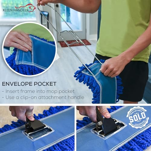 KLEEN HANDLER 36" Microfiber Dust Mop Head Replacement, Pack 12 - Image 6