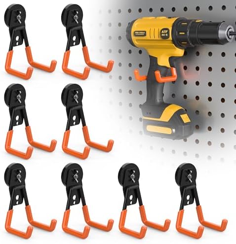 8 Pack Large Heavy Duty Magnetic Hook Extra Strong Magnetic Garage Hooks Big by Laowu