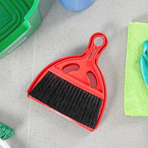 Restaurantware Red and Black Mini Dustpan and Brush Set, 40 Ct - Image 7