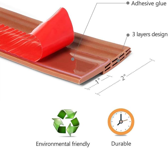 2 Pack Door Draft Stopper Under Door Seal - Image 2
