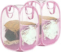 HOUSE AGAIN 2Pack Strong Mesh Pop Up Laundry Hamper, 70L Collapsible Laundry by HOUSEAGAIN