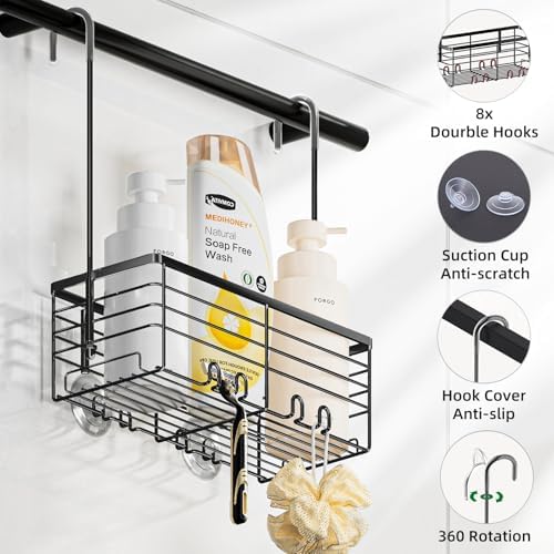 SHANSHUI Shower Hanging Caddy, Bathroom Shower Organizer Basket, Shampoo - Image 5