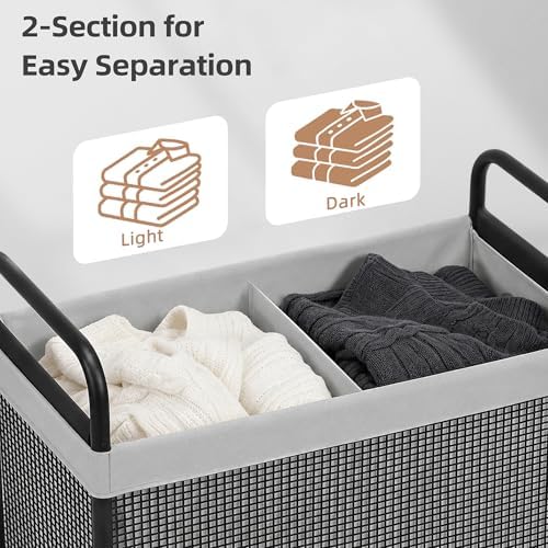 STORAGE MANIAC Rolling Laundry Hamper - Image 6