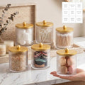6 Pcs Plastic Holder Dispenser Bathroom Jars by Yaomiao