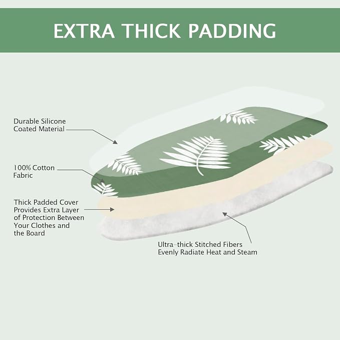 SheeChung Ironing Board Cover and Pad 15"x49", Scorch and Stain Resistant - Image 4
