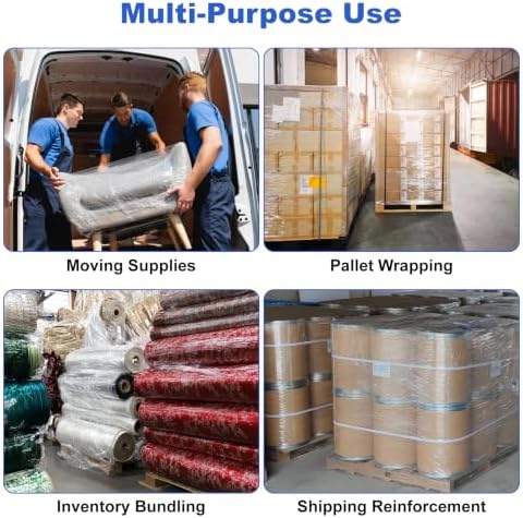 4-Pack Mini Stretch Wrap Film 80 Gauge 5.1" x 1000ft Clear Hand Wrap - Image 6