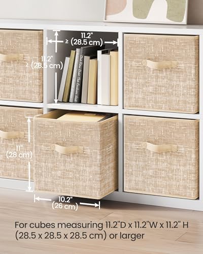 SONGMICS Storage Cubes, 11-Inch Foldable Closet Organizers - Image 3