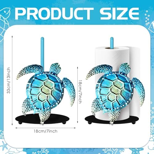 Sea ​​Turtle Paper Towel Holder Beach Coastal Paper Towel Holder Large - Image 2
